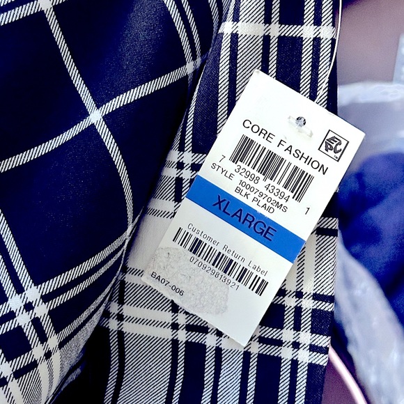 NWT MASION JULES ALL-OVER B&W PLAIDED 
BUSINESS DRESSY LEGGINGS/CASUAL PANTS - Picture 5 of 16